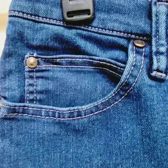 New W/O Tag Lee Relaxed Fit Straight Mid Rise Blue Jeans Women's Size 10 - Picture 3 of 11